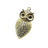 Фігурна флешка Dinosaur Driver 32Gb Crystal owl Сова Gold, фото 5