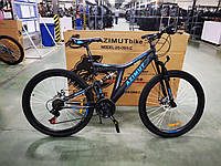 Велосипед двухповесной гірський AZIMUT Blackmount 26" рама 18", GFRD чорно-синій