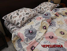Сімейний набір бавовняного постільної білизни з Бязі "Gold" №151265AB Черешенка™, фото 4