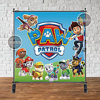 Банер 2х2м "Щенячий Патруль команда" — Фотозона (вініловий) на день народження —