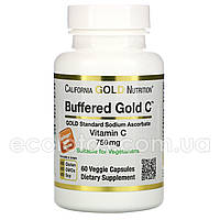 Витамин С буферизованный "California Gold Nutrition" 750 мг 60 капсул