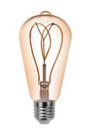 LED лампа филамен VELMAX V Filament Amber-ST64 6W E27 2500K 600LM