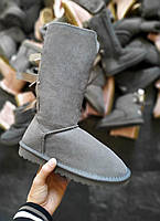 UGG Classic Mini Black теплі уггі жіночі. Короткі зимові Уггі чорні. Жіночі уггі на хутрі., фото 2