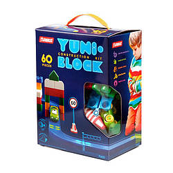 Дитячий блоковий конструктор YUNI-BLOK 60 Юніка. Яскравий конструктор з великими деталями 60 шт для дітей від