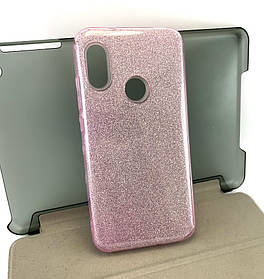 Чохол для Xiaomi Mi A2 Lite, 6 Pro накладка на бампер захисний силіконовий Glitter рожевий