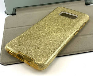 Чохол для Samsung galaxy s8 g950 накладка на бампер силіконовий протиударний Glitter золотий, фото 3