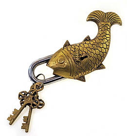 Тибетська бронзовий замок "Риба"