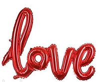 Фольгированные шарики надпись Love красная 108*65 см.