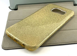 Чохол для Samsung galaxy s7 edge g935 накладка на бампер захисний силіконовий Glitter золотий, фото 3