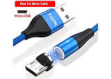 Магнітний Micro USB кабель TOPK швидка зарядка в трьох кольорах, фото 4