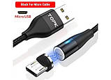Магнітний Micro USB кабель TOPK швидка зарядка в трьох кольорах, фото 3