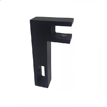 З'єднувач для труб скло-труба (з виносом) під трубу 30х10 В ЧОРНОМУ КОЛЬОРІ