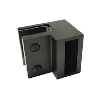 З'єднувач для труб скло-труба під трубу 30х10 В ЧОРНОМУ КОЛЬОРІ