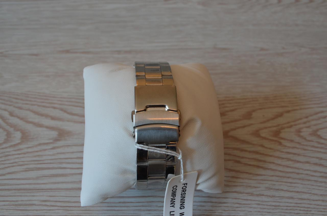 Мужские механические часы скелетон Winner titanium серебристые с черным циферблатом - фото 8 - id-p1330439312