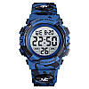 Дитячий спортивний годинник Skmei 1548 kids темний синій камуфляж, фото 3