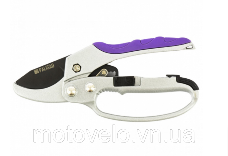 Секатор PALISAD, 200 мм, пружина поворотна, храповий механізм, тефлонове покриття