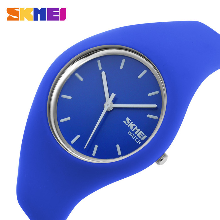 Жіночий годинник Skmei 9068 rubber темно-сині