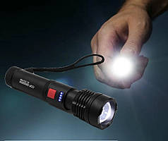 Потужний акумуляторний ліхтарик X-Balog BL-X72-P90, світлодіодний ліхтар з зарядкою від usb | потужний