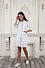 Жіночий медичний халат Альона білий - Халат для косметолога, фото 8