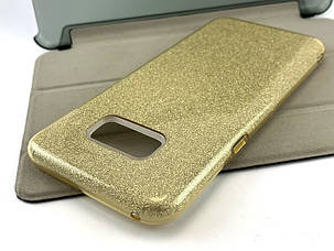 Чохол для Samsung galaxy S8 Plus g955 накладка на бампер захисний силіконовий Glitter золотий, фото 3