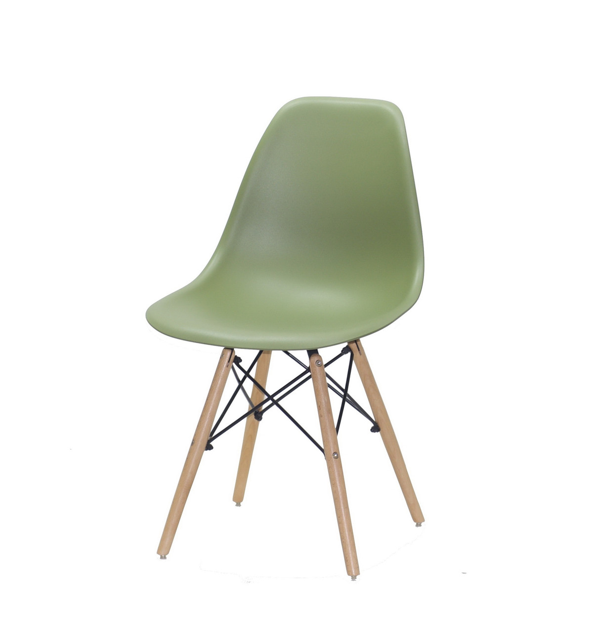 Стілець пластиковий на букових ніжках NIK NEW  Onder Mebli, зелений 31