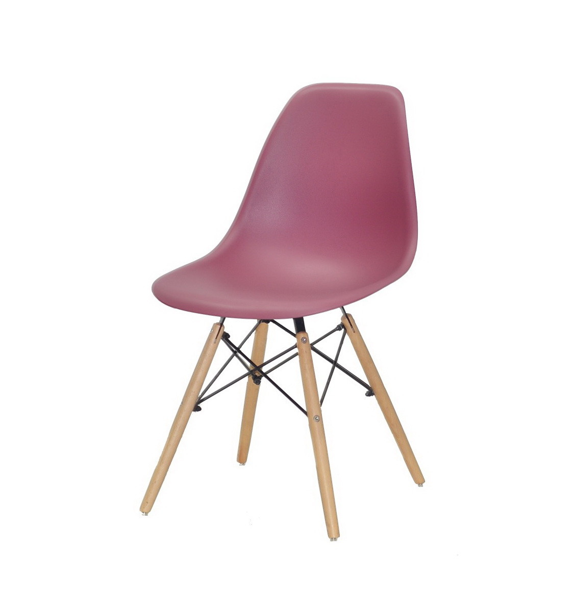 Стілець пластиковий на букових ніжках NIK NEW  Onder Mebli, червоний 32