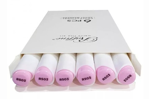 Скетч-маркер двосторонній Marco Raffine 7800-6CB/503R Pastel pink (уп 6), фото 1