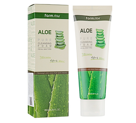 Пінка для вмивання з алое Farm Stay Aloe Pure Cleansing Foam, 180 мл