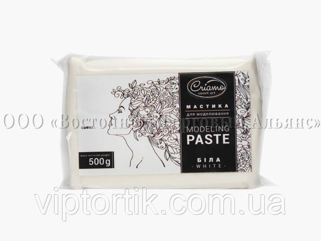 Мастика - цукрова паста для обтягування Criamo - Біла для моделювання - 500 г