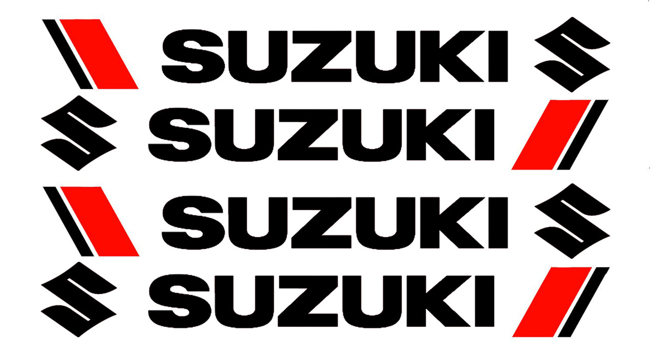 Наклейки на ручки авто Suzuki (4 шт) Black