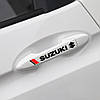 Наклейки на ручки авто Suzuki (4 шт) Black, фото 2