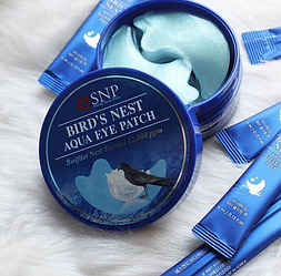 Омолоджуючі гідрогелеві патчі з ластівчиним гніздом SNP Bird's Nest Aqua Eye Patch, 60шт.