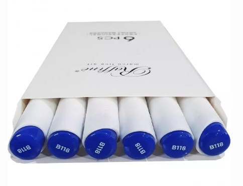 Скетч-маркер двосторонній Marco Raffine 7800-6CB/118В Ultramarine (уп 6), фото 1