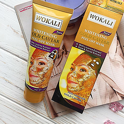 Золота маска для обличчя проти акне Wokali Whitening Gold Caviar Peel Off Mask, 130мл