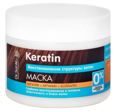 Маска для волосся Відновлення структури 300 мл Dr.Sante Keratin
