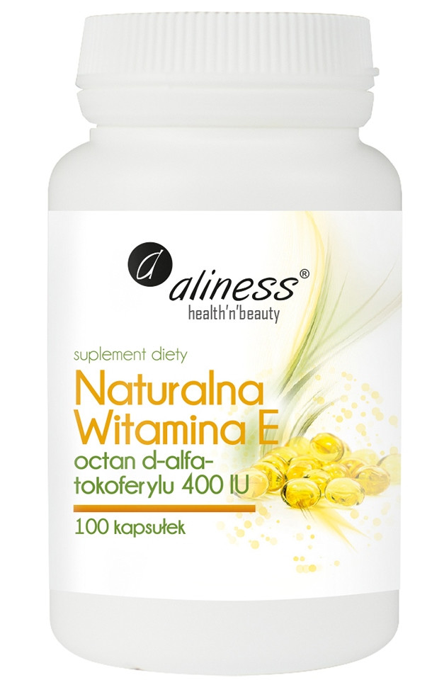 Натуральный витамин Е, 400 IU d-альфа-токоферилацетата 100 caps, Aliness - фото 1 - id-p1330545393