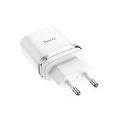 Зарядний пристрій Hoco C12Q із кабелем Micro-USB білий, фото 4