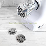 Електрична м'ясорубка Domotec MS-2017 2500 Вт подрібнювач м'яса електром'ясорубка біла, фото 2