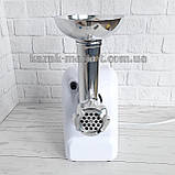 Електрична м'ясорубка Domotec MS-2017 2500 Вт подрібнювач м'яса електром'ясорубка біла, фото 4