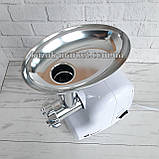 Електрична м'ясорубка Domotec MS-2017 2500 Вт подрібнювач м'яса електром'ясорубка біла, фото 6