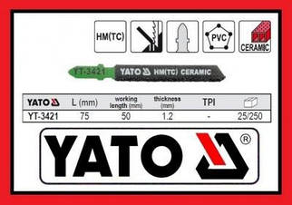 Полотна для электролобзика по керамике, 1 шт., 75х1,2 мм, YATO HM(TC) по Плитке