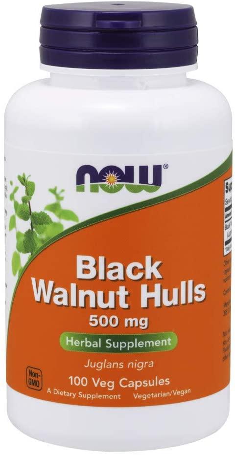 Чорний горіх нау фудс Now Foods Black Walnut Hulls 500 mg 100 капсул