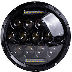 Фара головного світла LED 65W (ближній + дальні + ходові вогні) 7 дюймів (ГАЗ, КамАЗ, ВАЗ, ЗІЛ, МАЗ, ВаЗ, Богда