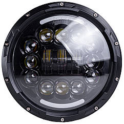 Фара головного світла LED 80 W (ближній + дальній + ходові вогні) 7 дюймів