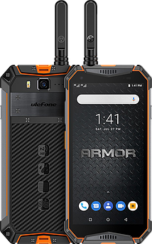 Ulefone Armor 3WT, 6/64 Gb, 10300 мАч, IP68/IP69K, Walkie-Talkie, 21 Mpx, Дисплей 5.7", Armor 3WT Orange/Black