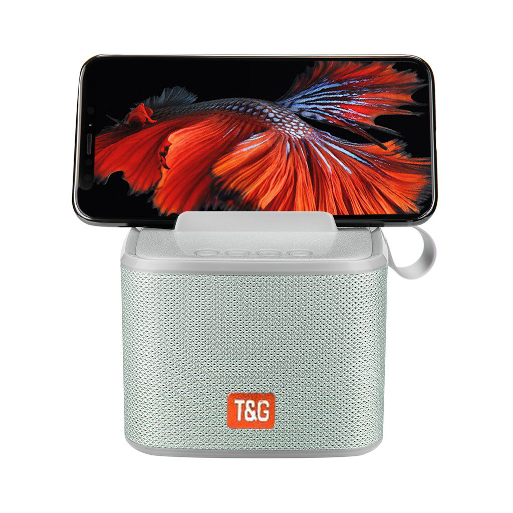 Портативная беспроводная Bluetooth колонка T&G TG801 |AUX, Micro-SD card, USB, FM-Radio| Серый - фото 1 - id-p1330625049