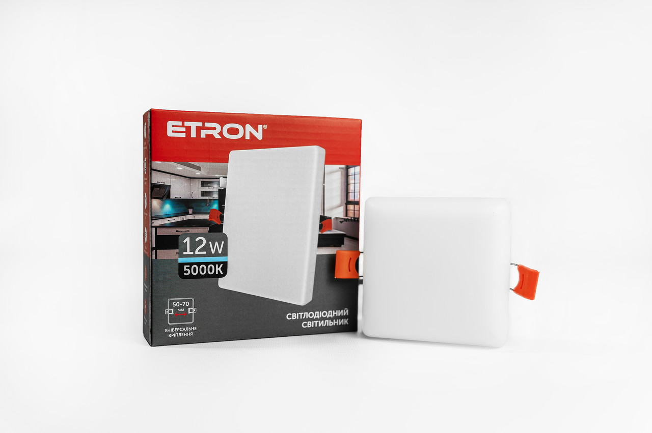 Світильник світлодіодний ETRON Decor 1-EDP-655 12W 5000К ІР20 квадрат