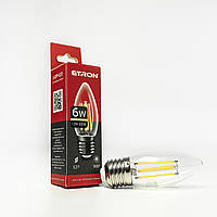 LED лампа ETRON Filament 1-EFP-123 С37 E27 6W 3000K прозора