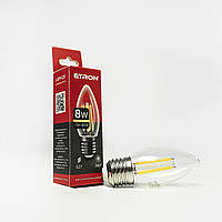 LED лампа ETRON Filament 1-EFP-119 С37 E27 8W 3000K прозора