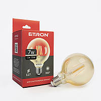 LED лампа ETRON Filament 1-EFP-161 G95 E27 7W 3000K золоте скло